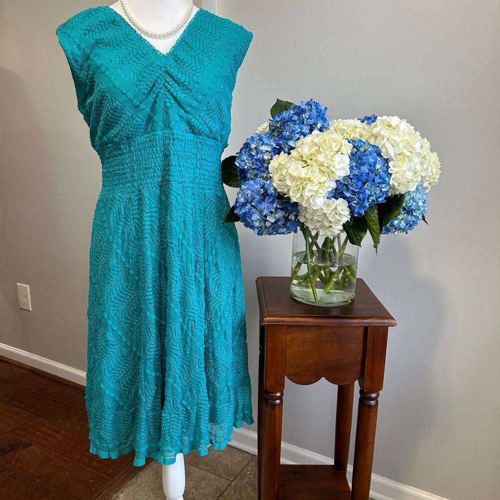 Rabbit Rabbit Rabbit Designs Ruched Midi Dress - Picture 1 of 10